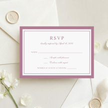 Klassischer Eleganter Mauve-Rosen-Rahmen Hochzeit