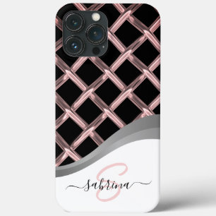 Klassischer eleganter Name für Schwarz- und Silber Case-Mate iPhone Hülle
