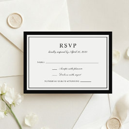 Klassischer Eleganter Rahmen Hochzeit RSVP Einladung