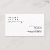 Klassischer, eleganter schlichter Manager Visitenkarte (Vorderseite)