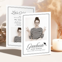 Klassischer, eleganter Schriftfoto-Abschluss in Ra