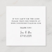 Klassischer Eleganter UAWG QR-Code Begleitkarte (Rückseite)