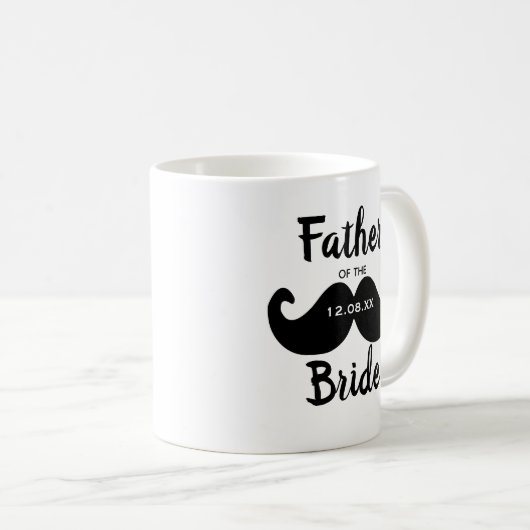 Klassischer Eleganter Vater der Braut Mustache Kaffeetasse (VorderseiteRechts)
