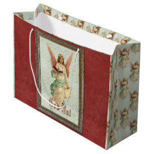 Klassischer eleganter viktorianischer Weihnachtsen Große Geschenktüte