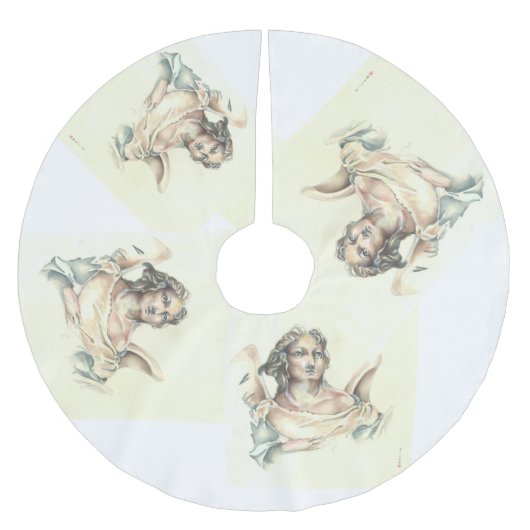 Klassischer Engelsbaumrock Polyester Weihnachtsbaumdecke (Vorderseite)