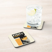 Klassischer englischer Fisch und Chips Getränkeuntersetzer (Rechte Seite)