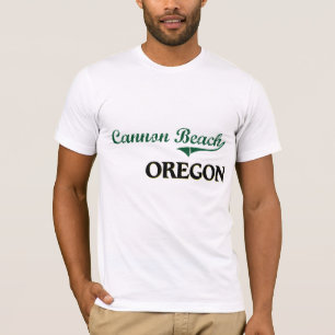 Klassischer Entwurf Kanonen-Strand-Oregons T-Shirt
