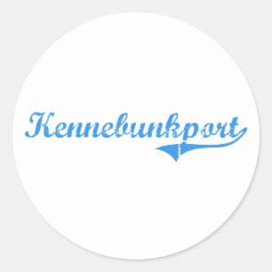 Klassischer Entwurf Kennebunkport Maine Runder Aufkleber