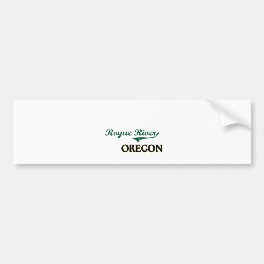 Klassischer Entwurf Schurken- Fluss-Oregons Autoaufkleber (Vorne)
