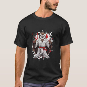 Klassischer Eulen Karate Tier Kämpfer Judo T-Shirt