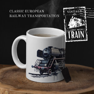 Klassischer europäischer Eisenbahnverkehr Kaffeetasse