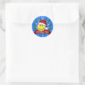 Klassischer Face Holiday Stil Runder Aufkleber (Tasche)