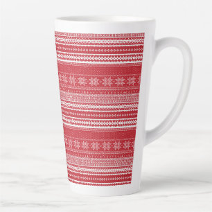 Klassischer Fair Isle Weihnachtsbecher Milchtasse