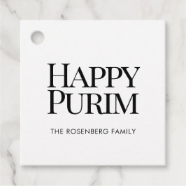Klassischer Familienname Frohes Purim Geschenkanhänger