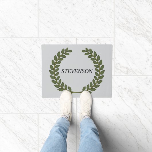 Klassischer Familienname Grüner Laurel Fußmatte (Indoor)