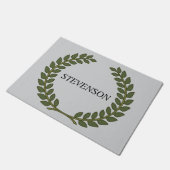 Klassischer Familienname Grüner Laurel Fußmatte (Schrägansicht)