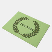 Klassischer Familienname Grüner Laurel Fußmatte (Schrägansicht)