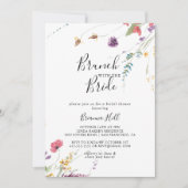 Klassischer farbenfroher Brunch mit Brautdusche Einladung (Vorderseite)