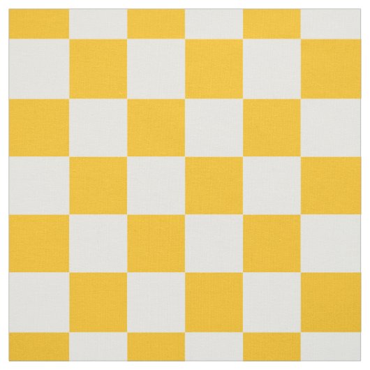 Klassischer, farbenfroher, gelber Schachbrett Stoff (Muster)