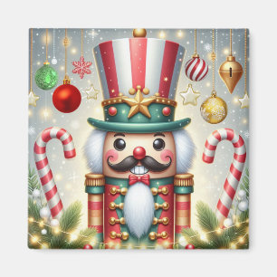Klassischer, farbenfroher, wunderlicher Weihnachts Magnet
