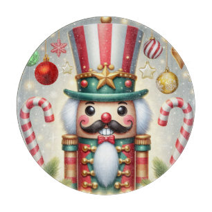 Klassischer, farbenfroher, wunderlicher Weihnachts Schneidebrett