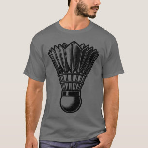 Klassischer Federball Sportartikel Frühlingsmädche T-Shirt