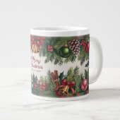 Klassischer festlicher Girlande Jumbo-Tasse (Vorderseite Rechts)