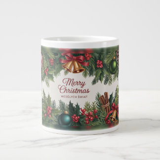 Klassischer festlicher Girlande Jumbo-Tasse