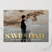 Klassischer Fett FOIL Wedding Save the Date Card Folieneinladung (Vorderseite)