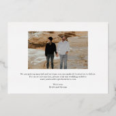 Klassischer Fett FOIL Wedding Save the Date Card Folieneinladung (Rückseite)