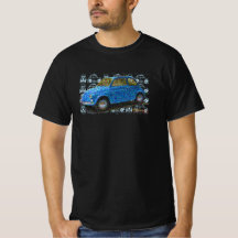 Klassischer Fiat 500 in blau