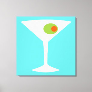 Klassischer Film Martini auf Leinwand (größer)