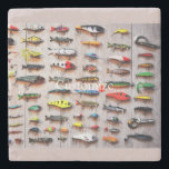 Klassischer Fischfang Thunder_Cove Steinuntersetzer<br><div class="desc">FiIshing verleiht dem Fischer ein Muster-Design,  um seine Geschenke zu personalisieren,  indem er seinen Namen in einer beliebigen Hintergrundfarbe ändert</div>