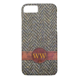 Klassischer Fischgrätenmuster-Tweed und Case-Mate iPhone Hülle