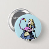 Klassischer Flamingo des Alice im Button (Vorne & Hinten)