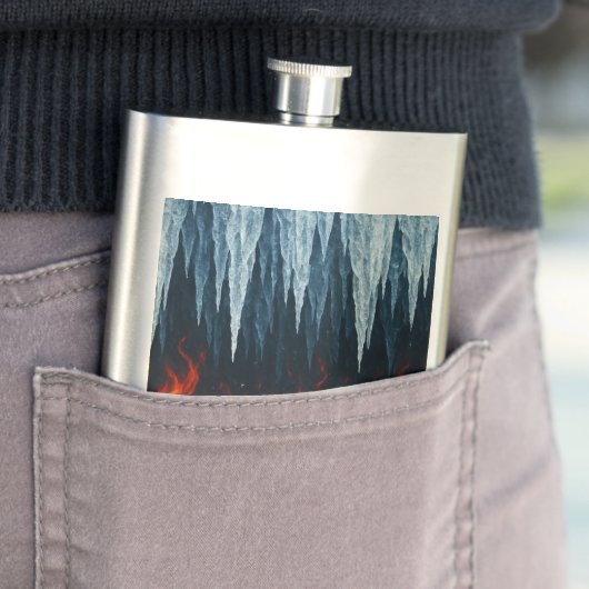 Klassischer Flammenstoß und Eis Flachmann (Beispiel)