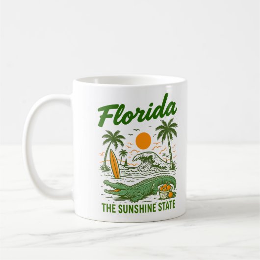 Klassischer Florida - Sunshine State Becher Kaffeetasse (Links)