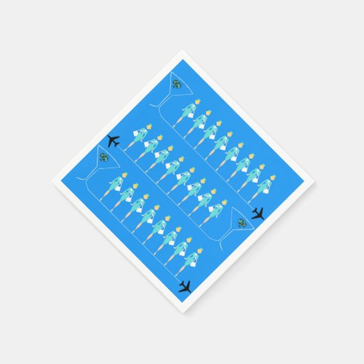 Klassischer Flug Attendant Paper Napkins Serviette (Ecke)