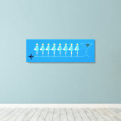 Klassischer Flug Attendant Stretched Canvas Print Leinwanddruck (Insitu (Holzboden))