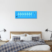 Klassischer Flug Attendant Stretched Canvas Print Leinwanddruck (Insitu (Schlafzimmer))
