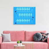 Klassischer Flug Attendant Stretched Canvas Print Leinwanddruck (Insitu (Wohnzimmer))