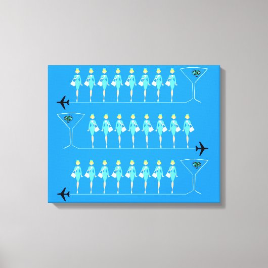 Klassischer Flugbegleiter auf Leinwand (Vorderseite)