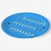 Klassischer Flugbegleiter-Pappteller Pappteller (Schrägansicht)