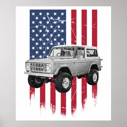 Klassischer Ford Bronco Poster (Vorne)