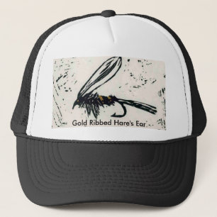 Klassischer Forellenfliegerhut "Gold Ribbed Hare's Truckerkappe
