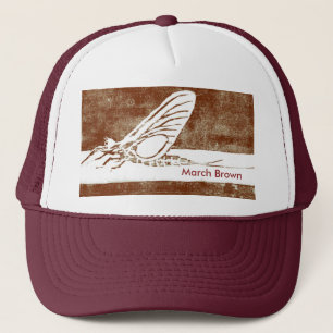 Klassischer Forellenfliegerhut "März Brown" Truckerkappe