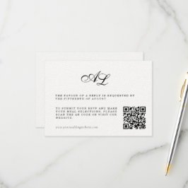 Klassischer formeller Hochzeitstil-RSVP-Karte QR-C RSVP Karte