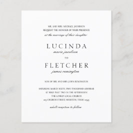 Klassischer formeller QR-Kodex Einladung zur Hochz Flyer