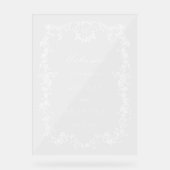 Klassischer französischer Viktorianischer Blumenza Acrylschild (Vorderseite)