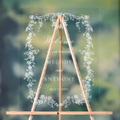 Klassischer französischer Viktorianischer Blumenza Acrylschild (Neutral)